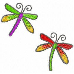 Dragon Flies Embroidery Design 4
